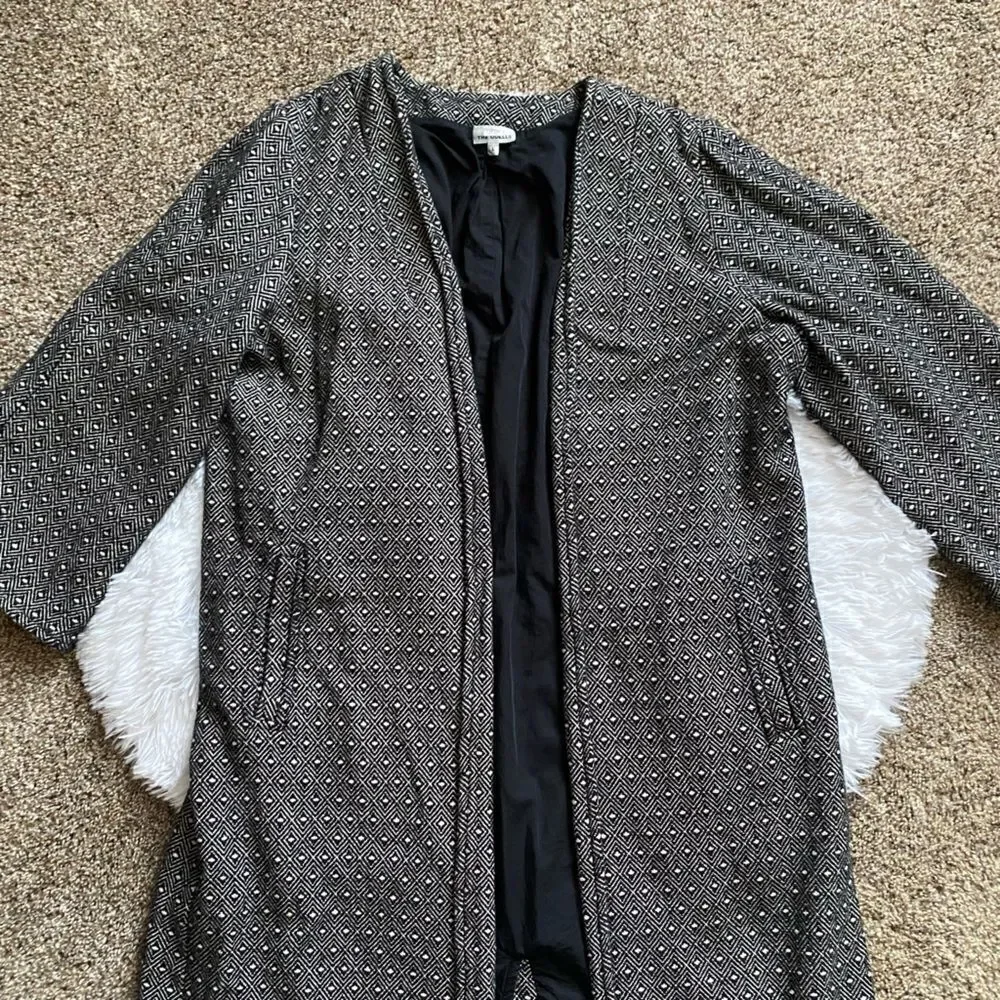 The Odells Alistair Jacket Anthropologie Open Front Long Women Large Blazer Coat